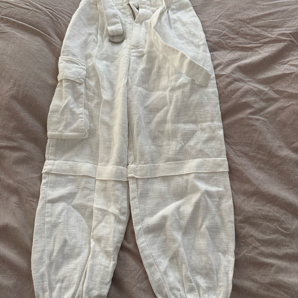 Zara Girls White Linen pants (NEW)